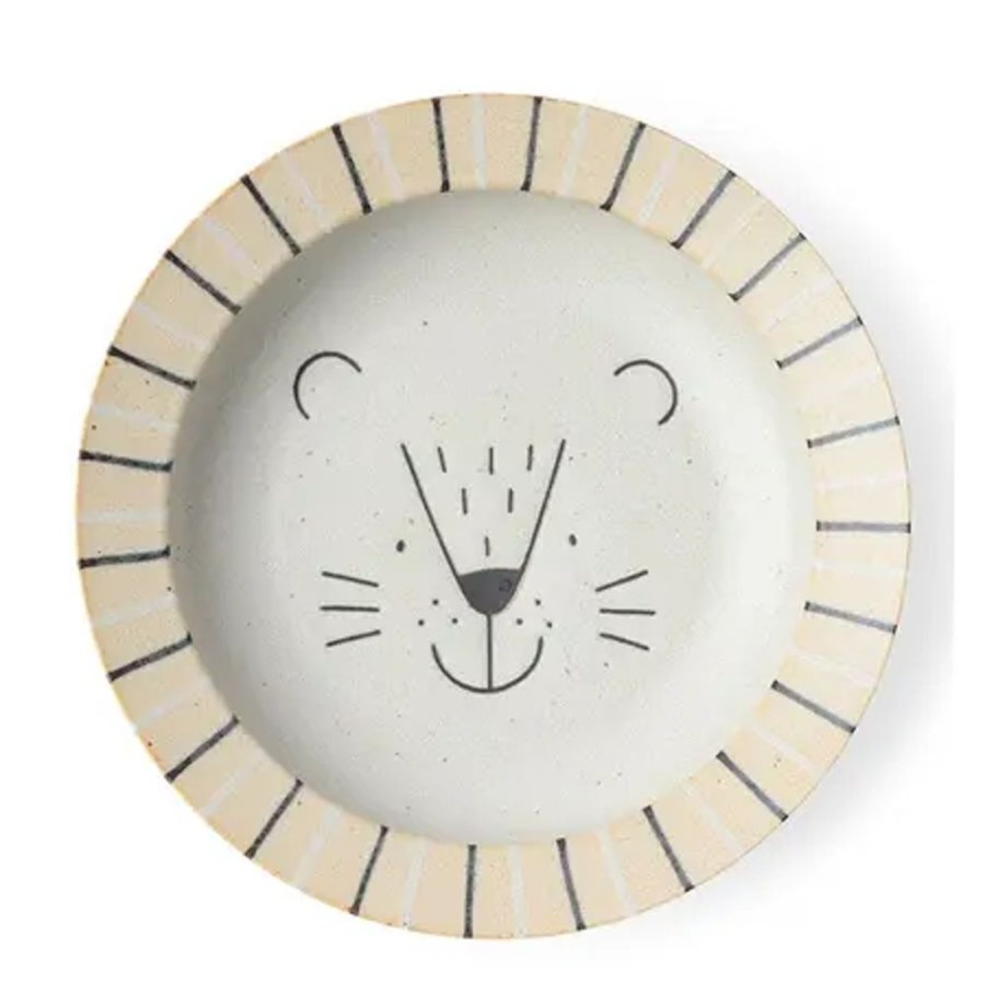 Whimsy Miya Company Plates | Mogu Mogu Lion Shallow Bowl 8.75"