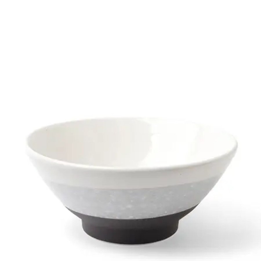 Tabletop Miya Company Ramen Bowls | Bowl Gradient Black & White 7-1/2"