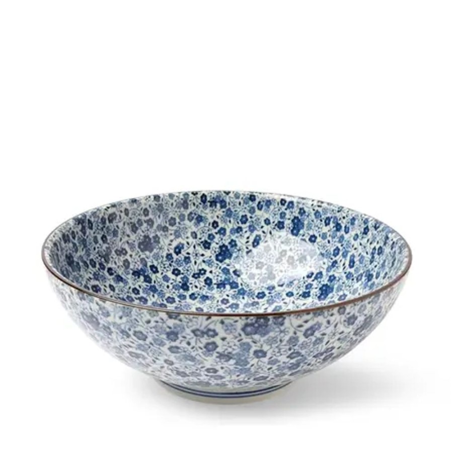 Tabletop Miya Company Serving Bowls & Plates | Blue Flowers 8.25" Bowl