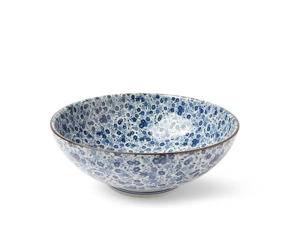 Tabletop Miya Company Serving Bowls & Plates | Blue Flowers 8.25" Bowl