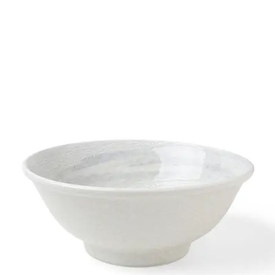 Tabletop Miya Company Ramen Bowls | Bowl White Water Swirls 8-1/2"