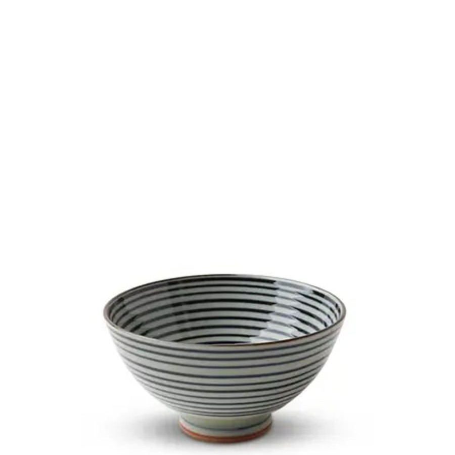 Tabletop Miya Company Rice Bowls | Celadon Stripes 4.5" Rice Bowl