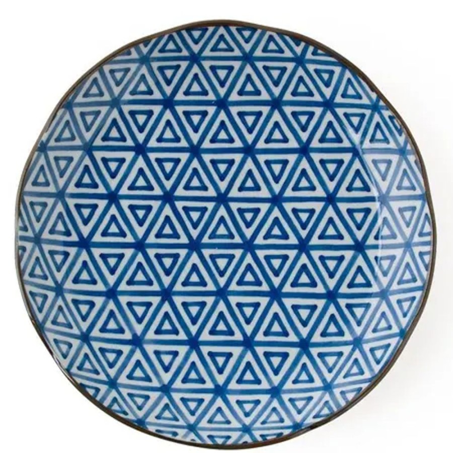 Tabletop Miya Company Large Plates | Monyou 10" Sankaku Plate