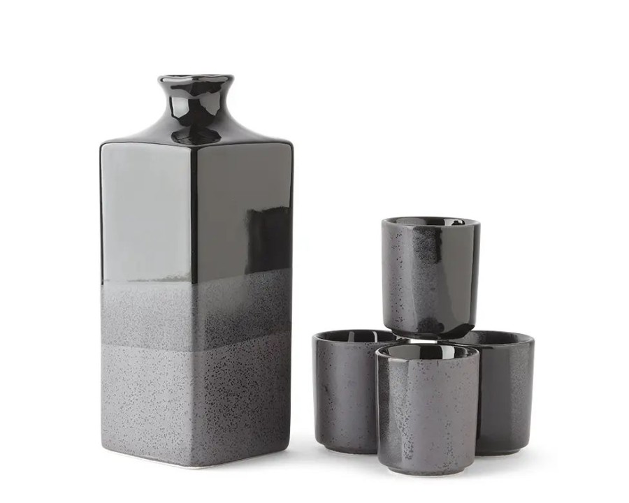 Tabletop Miya Company Sake Sets | Black Ombre Sake Set
