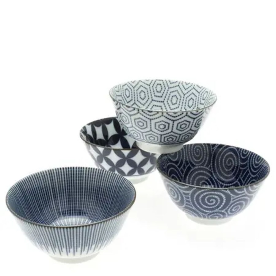 Tabletop Miya Company Bowl Sets | Bowl Set Modern Indigo 5-1/4"