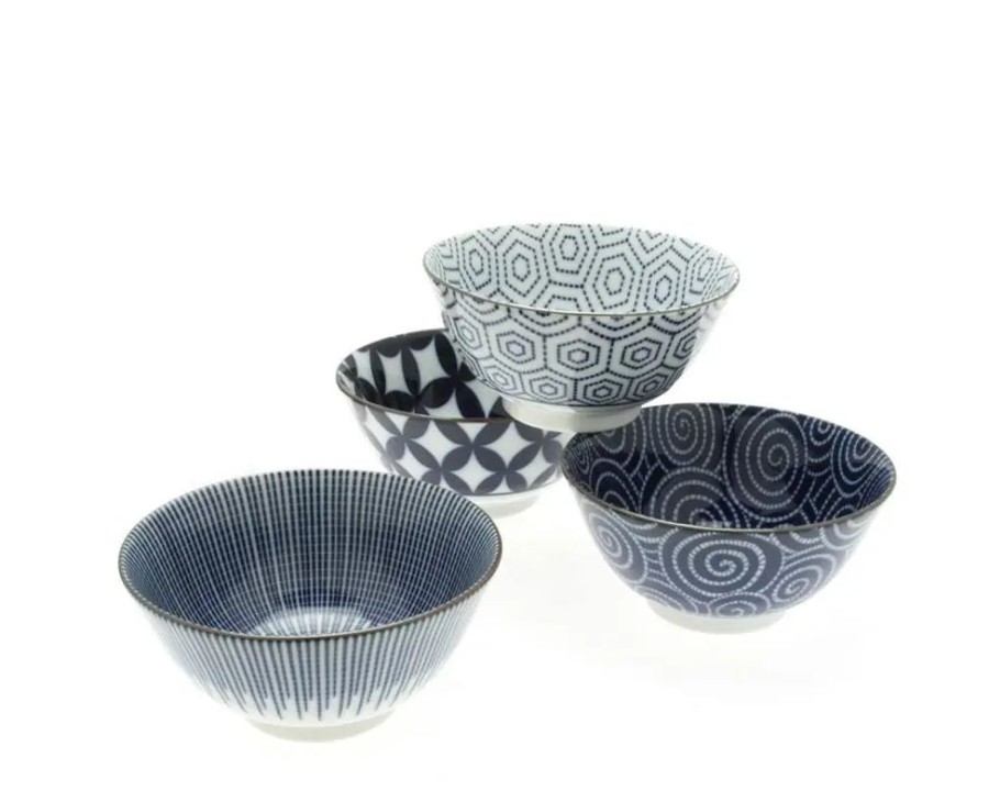 Tabletop Miya Company Bowl Sets | Bowl Set Modern Indigo 5-1/4"