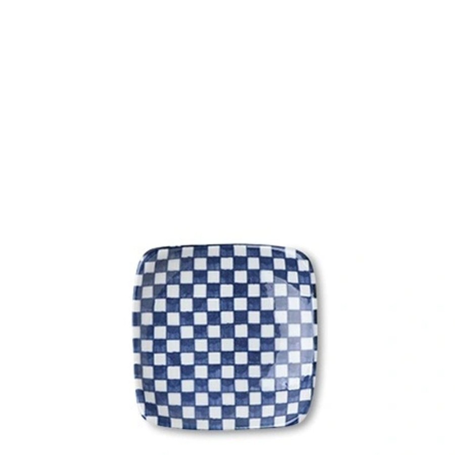 Tabletop Miya Company Small Plates | Blue & White Ichimatsu 3.5" Plate