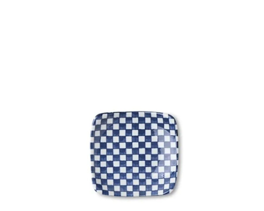 Tabletop Miya Company Small Plates | Blue & White Ichimatsu 3.5" Plate