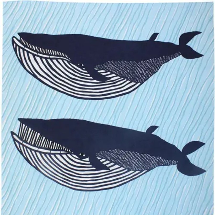 Home Miya Company Furoshiki & Tenugui | Furoshiki Whales 41" Sq.